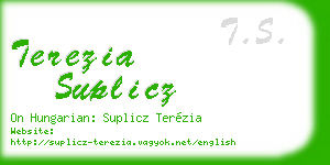 terezia suplicz business card